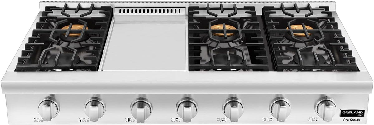 6 Burner Gas Rangetop with Griddle Cast Iron Grates O4932
