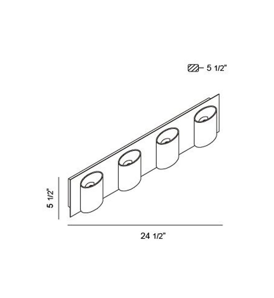 4-Light Bathbar, Satin Nickel A3773