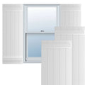 White Composite Board-n-Batten Shutters (Per Pair) X3727
