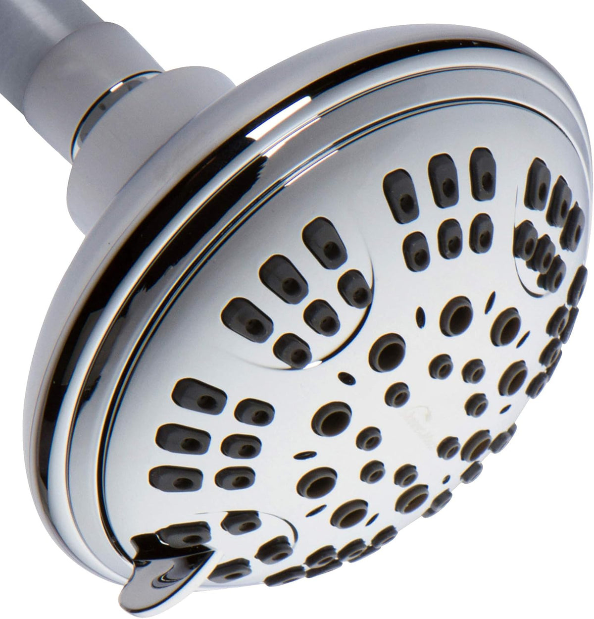6 Spray Settings 4.5 inch Adjustable High Pressure Shower Head in Polished Brass/Gold Finish Pack of 2 E787722