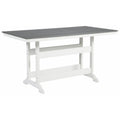 Gray and White Outdoor Plastic Dining Table S976348