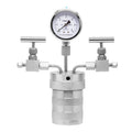 300ml Hydrothermal Synthesis Autoclave Reactor with polytetrafluoroethylene Lining Pressure Gauge B6733