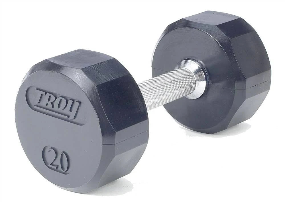 40lb 12-Sided Rubber Encased Dumbbell P18866