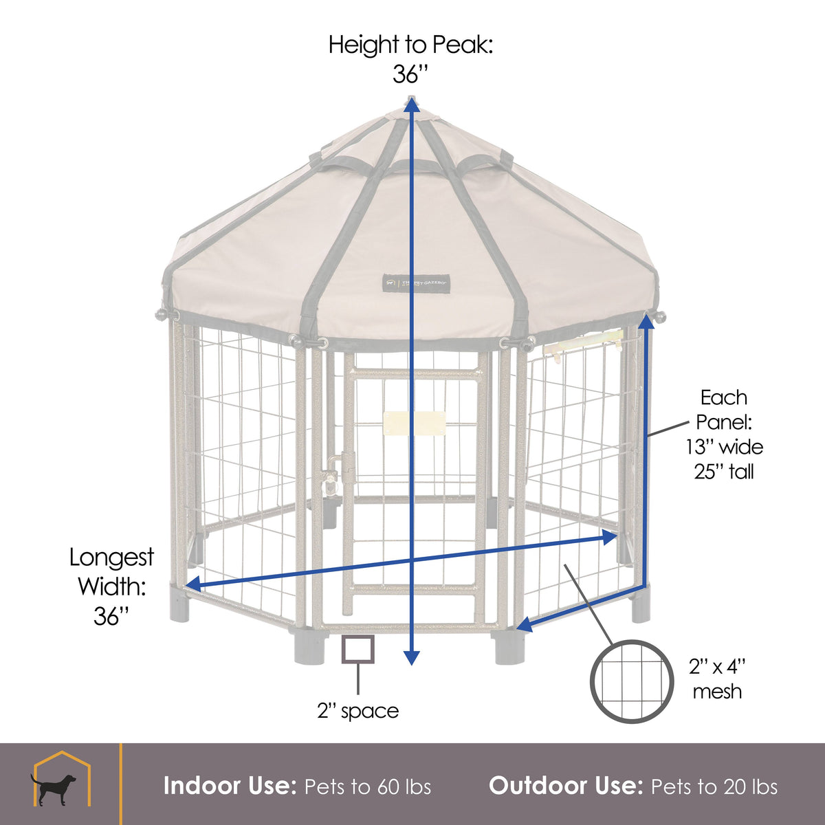 Pet Gazebo Taupe B14304