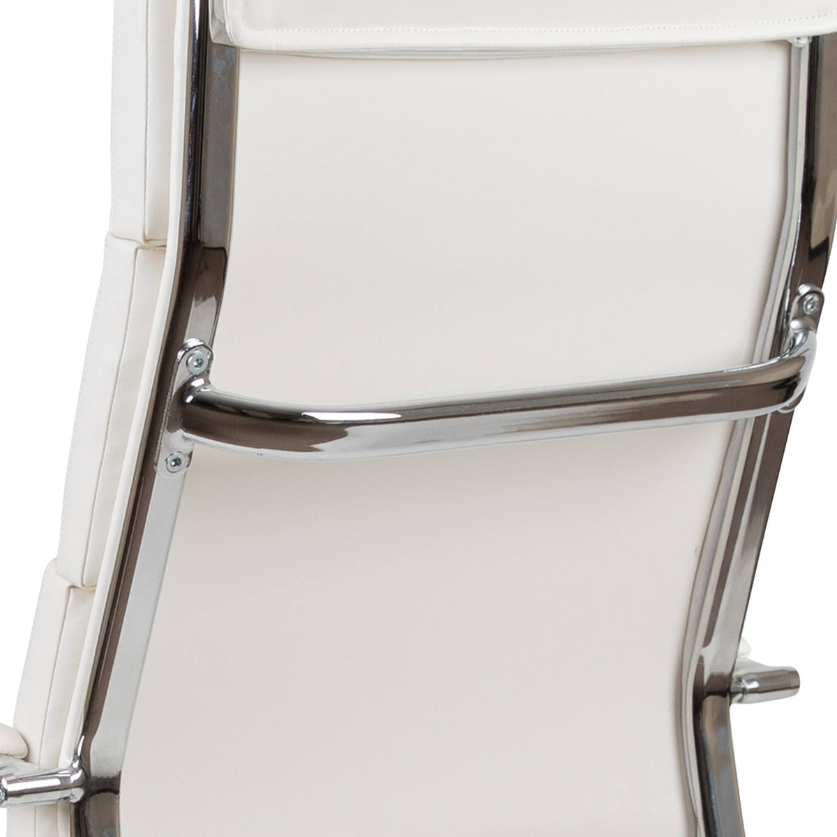 White LeatherSoft High Back Executive Swivel Office Chair P504