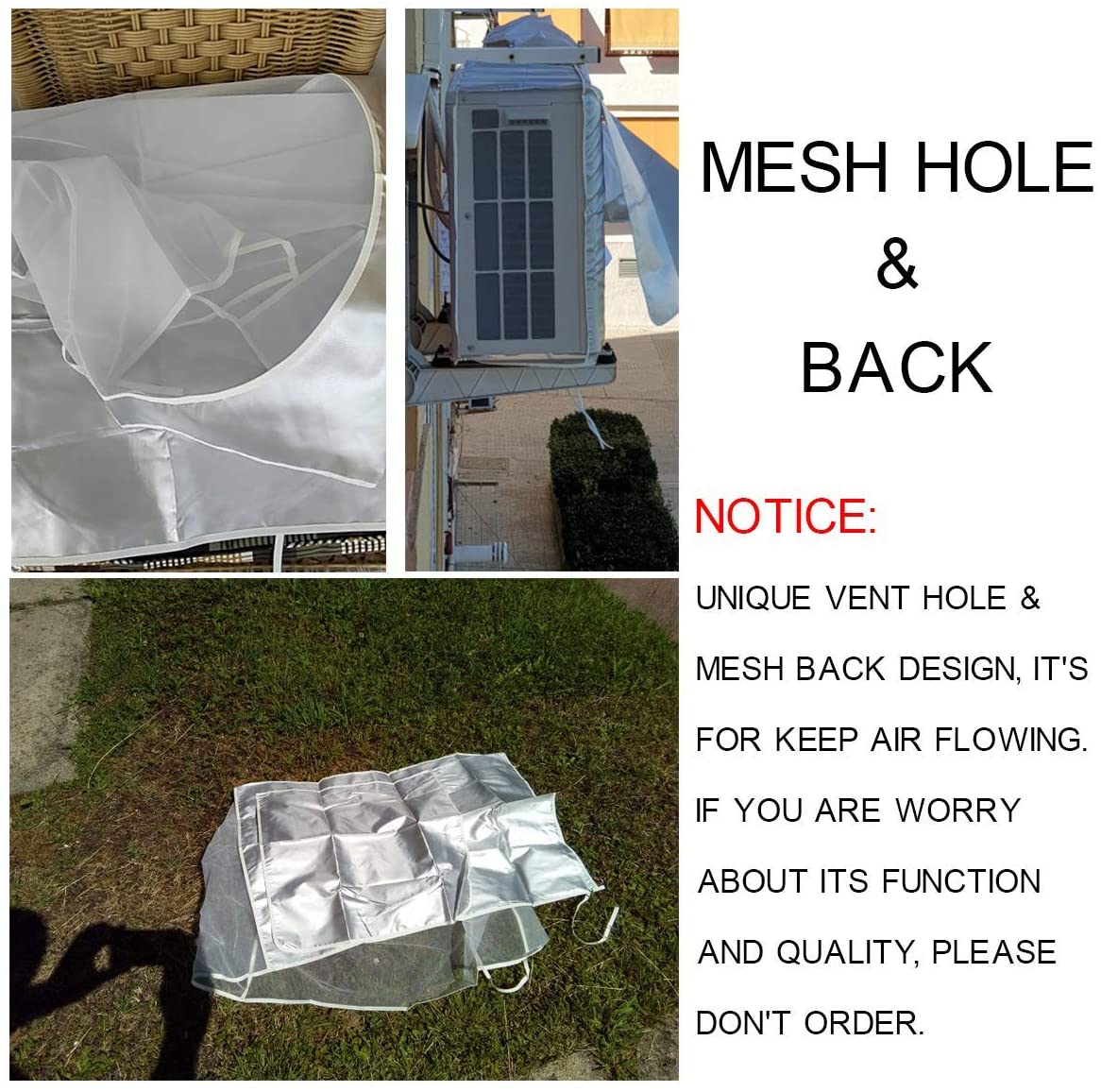 Air Conditioner Cover with Vent Hole D90380