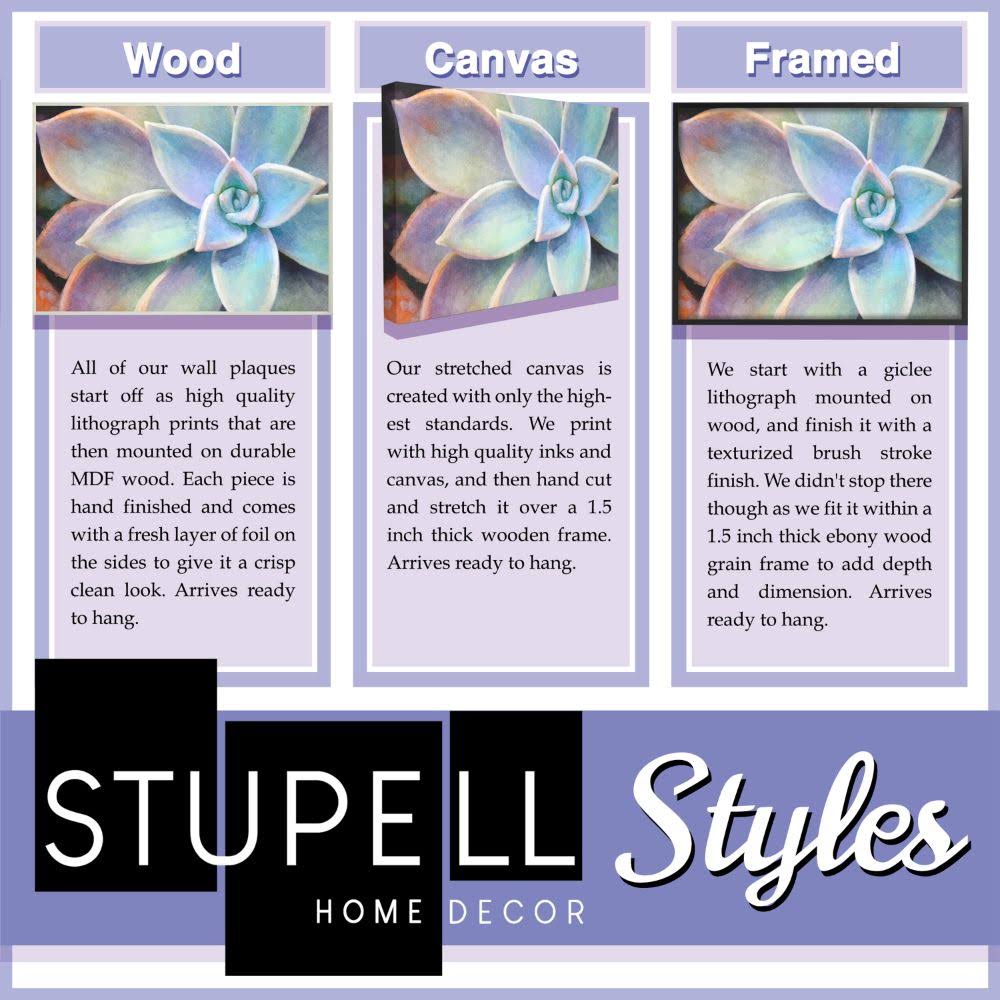 Minimal Blue Botanical Study Framed Floral Wood Print in Brown H8647