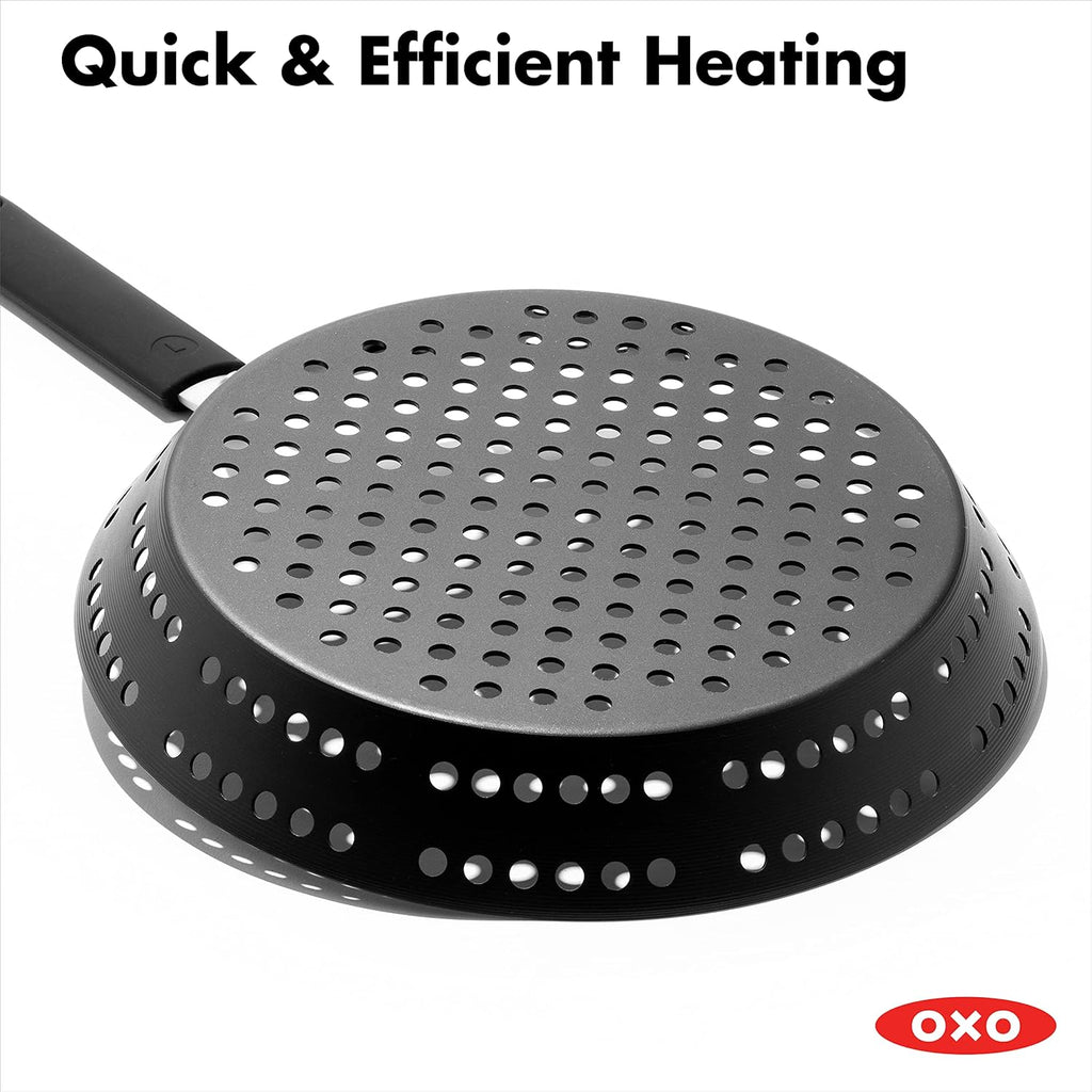Black 12 Carbon Steel Frying Pan with Silicone Sleeve I2985