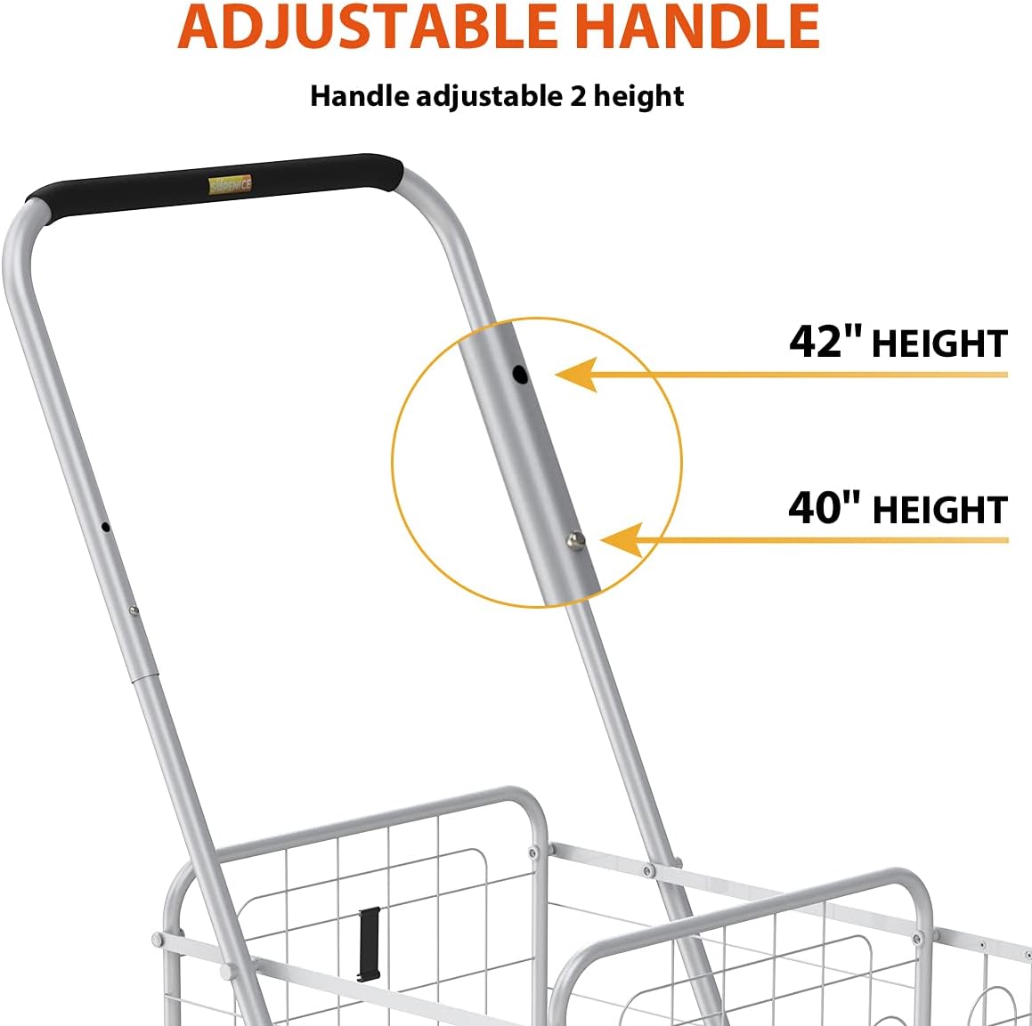 Collapsible Utility Cart with Wheels, 66 LBS Capacity T628839