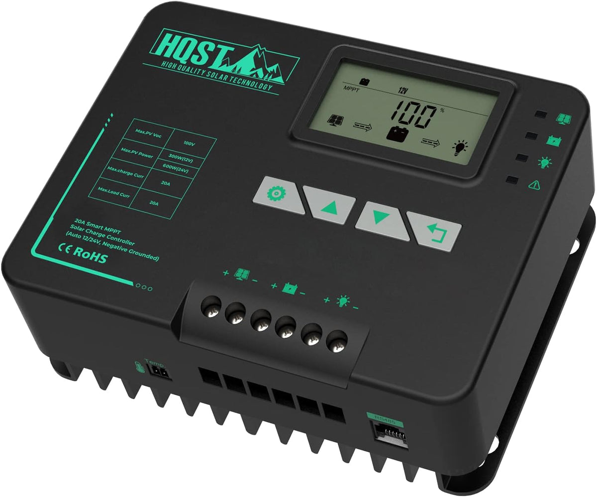 40 Amp MPPT Solar Charge Controller with Bluetooth LCD Display I75784