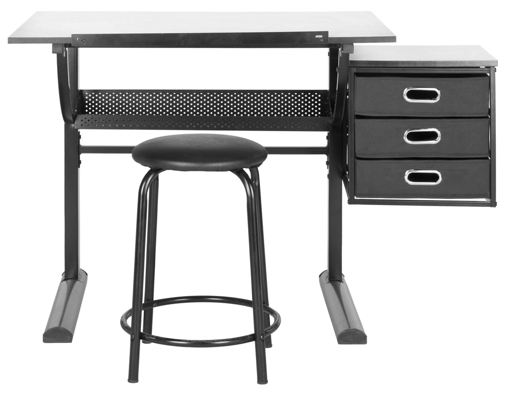 Rustic Solid Writing Desk with Stool F406073