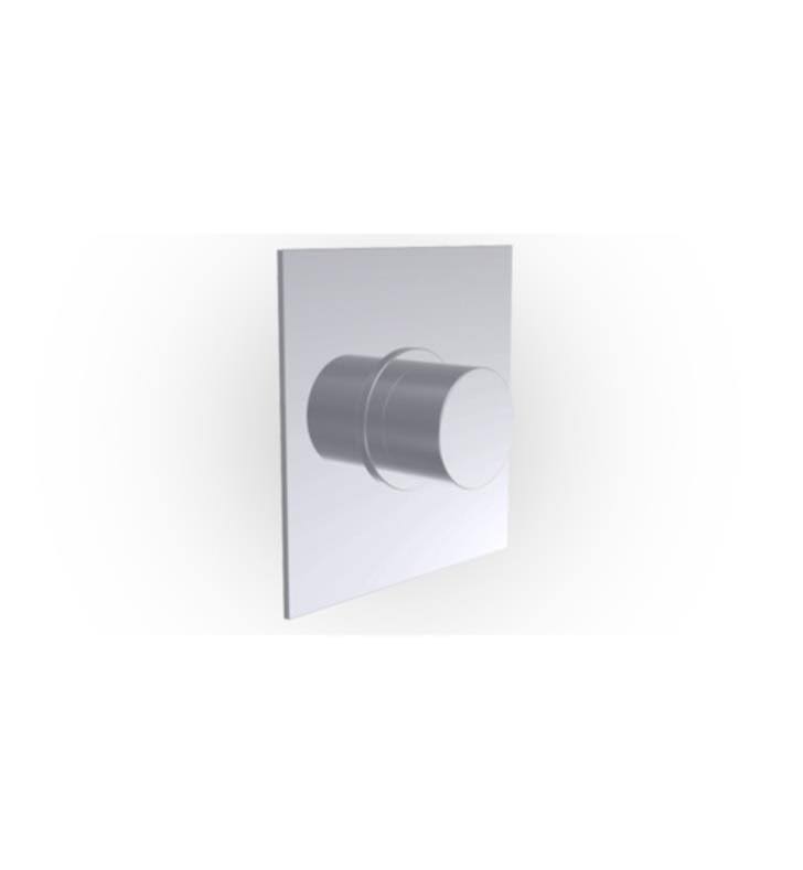 Satin Brass Square Plate Thermostatic Shower Trim O41615