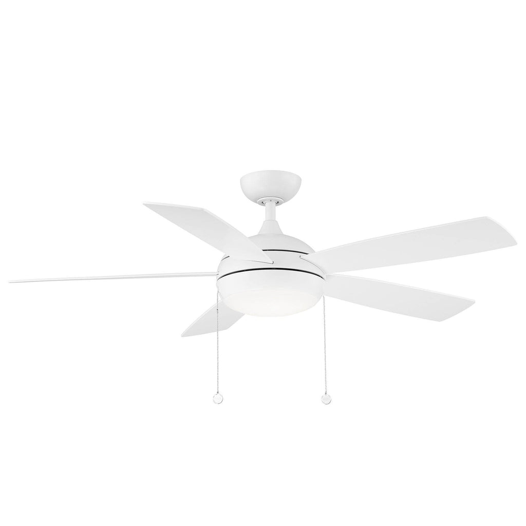 Matte White Ceiling Fan with LED Lights H152
