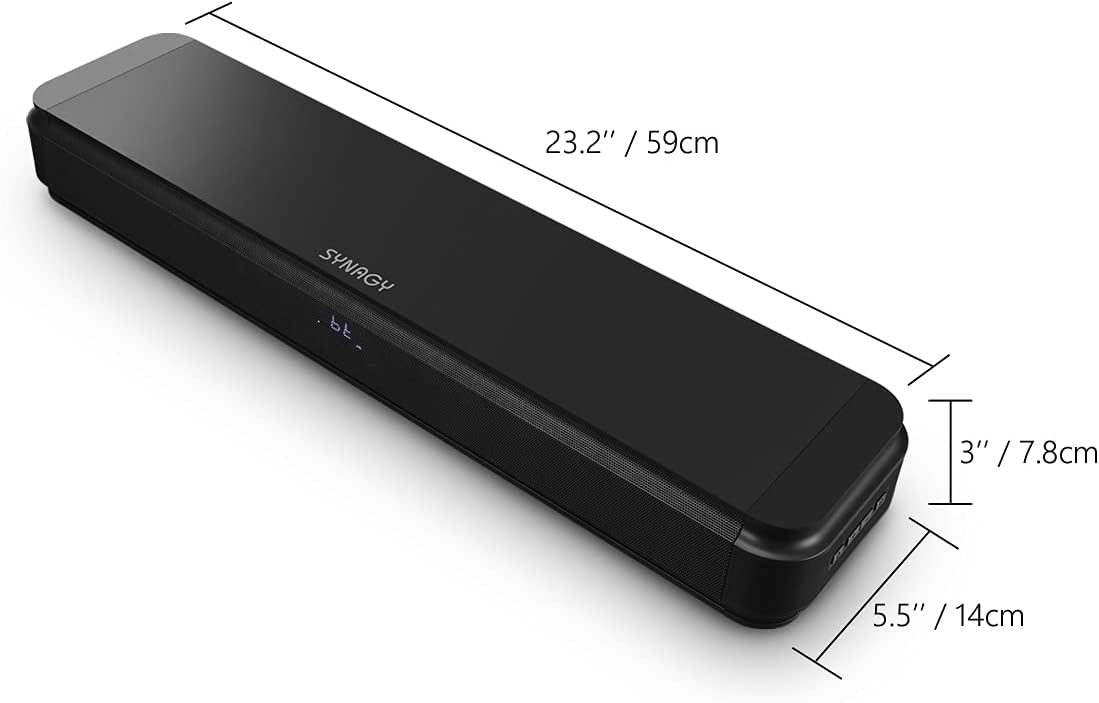 2.1ch Sound Bar with Built-in Subwoofer, Bluetooth, HDMI ARC, Optical, Aux-in, USB, 3 EQ Presets, Adjustable Bass D634050