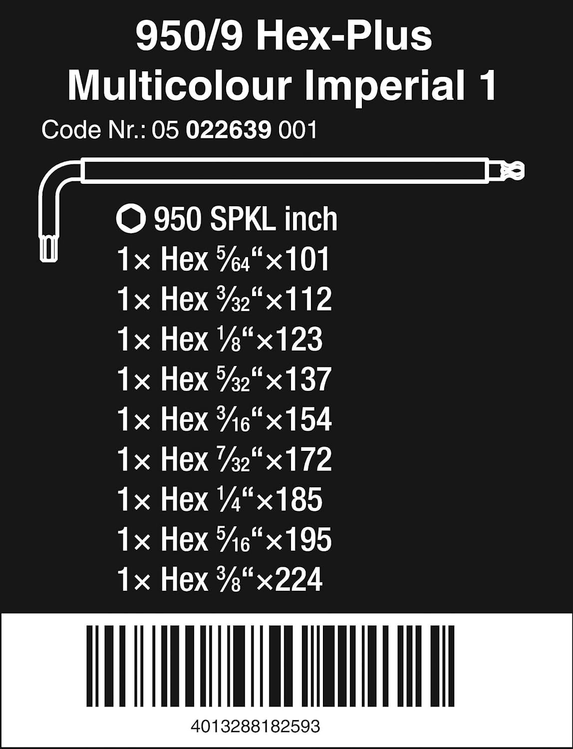L-key-Set for 950 SPKL/9 SZ imperial, MULTI Pack of 2 F157