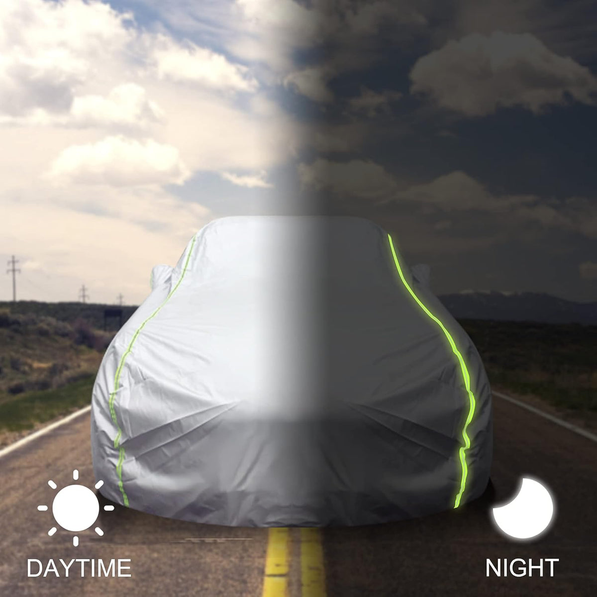 Waterproof All Weather Full Exterior Car Cover with Zipper Q3555