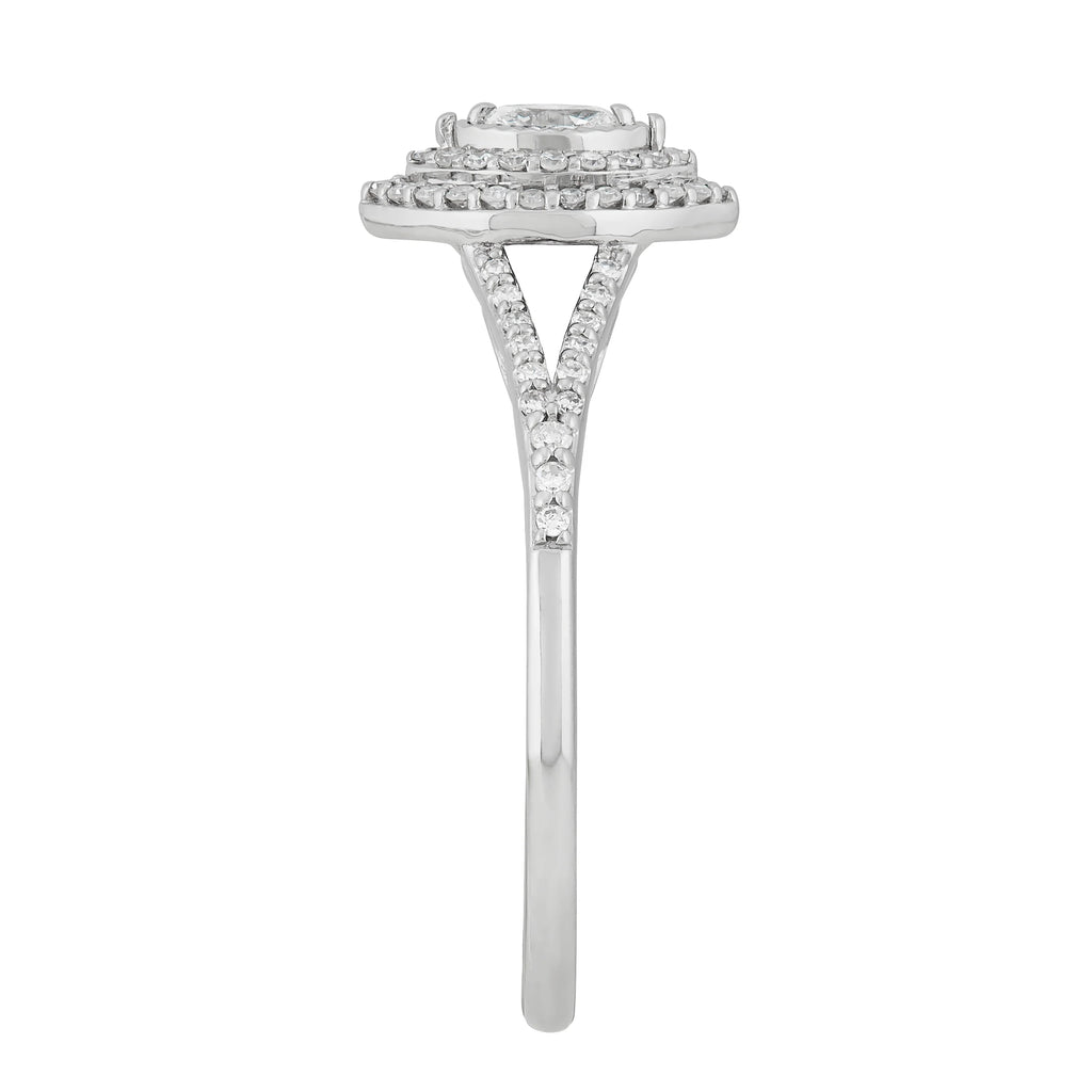 .33 CT Diamond Marquise Engagement Ring in 10K White Gold, Size 7 T75034
