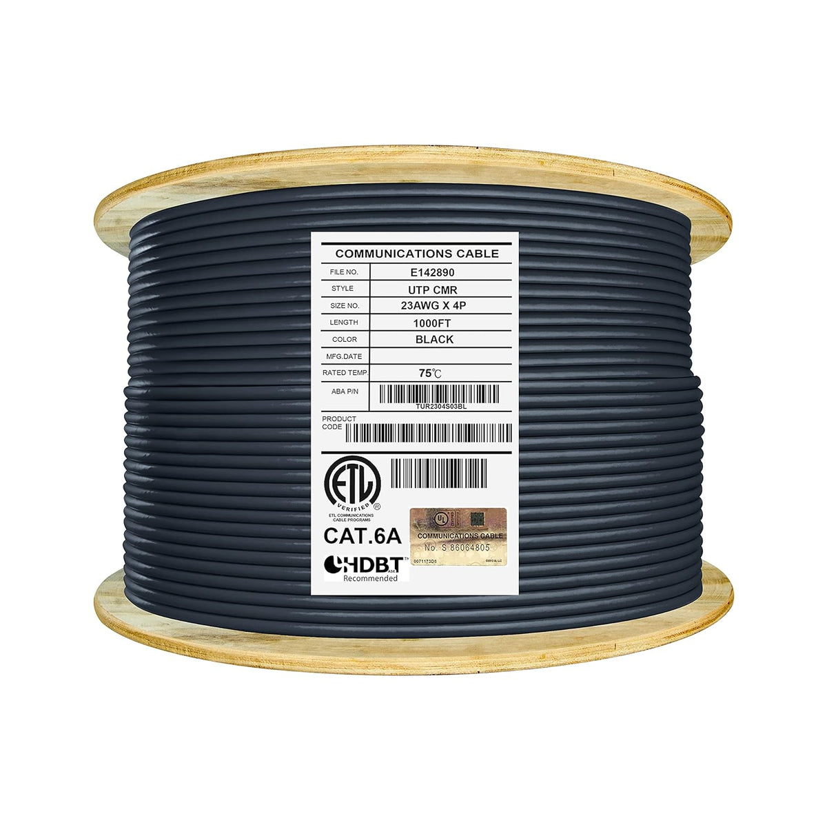 Bulk Ethernet Cable, Black V49511