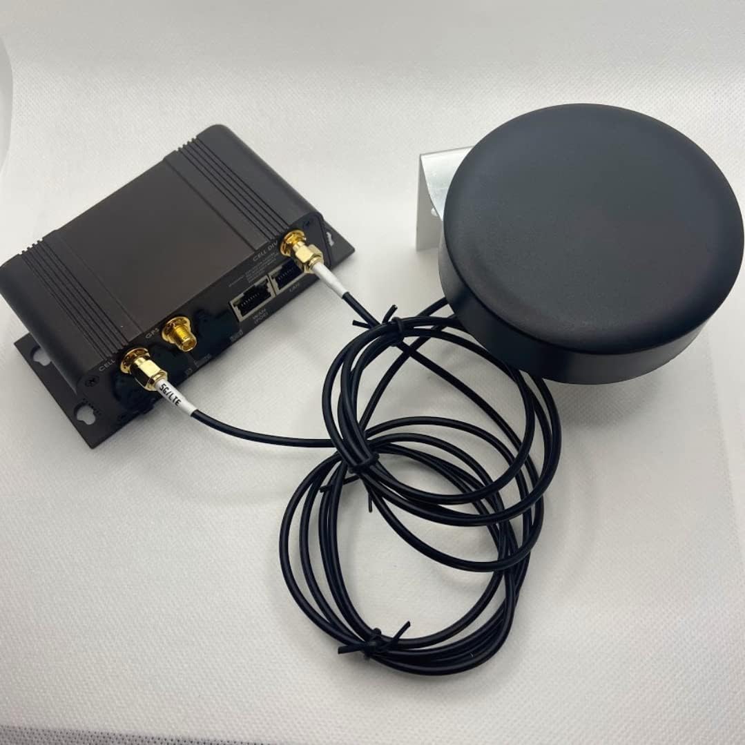 4G LTE Omni Puck Antenna with 3' Dual Diversity SMA Male Connector Cables, Pack of 2 T993