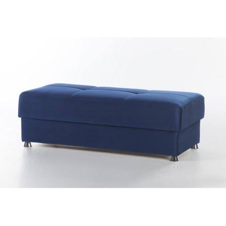 Blue Tufted Ottoman P4746