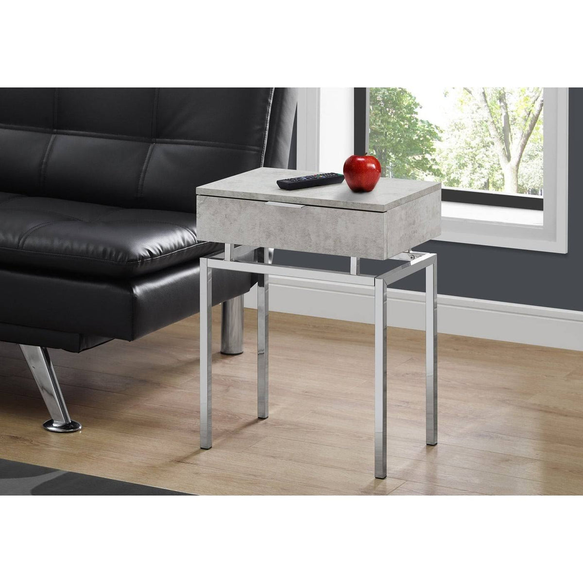 Cement Gray Contemporary Rectangular Accent Table V7830