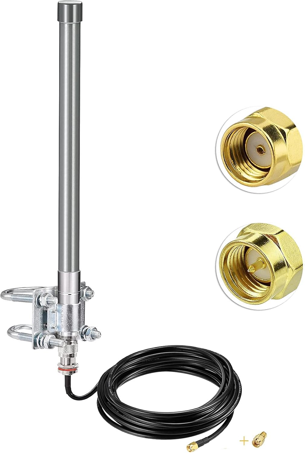 31.5inch 5.8 dBi 915MHz Lora Antenna with 10ft Low Loss Cable Pack of 2 M95549
