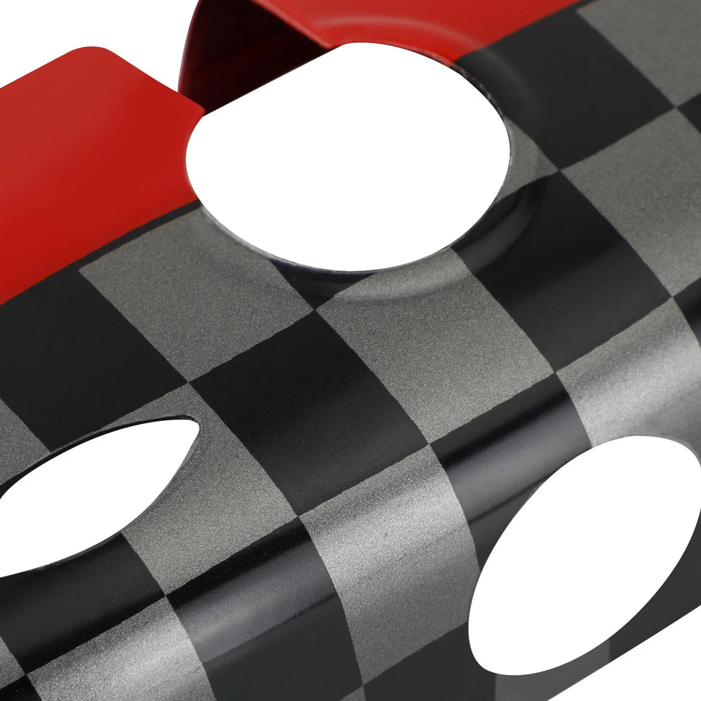 Black/Grey Checkered Rear View Mirror Cover F40867