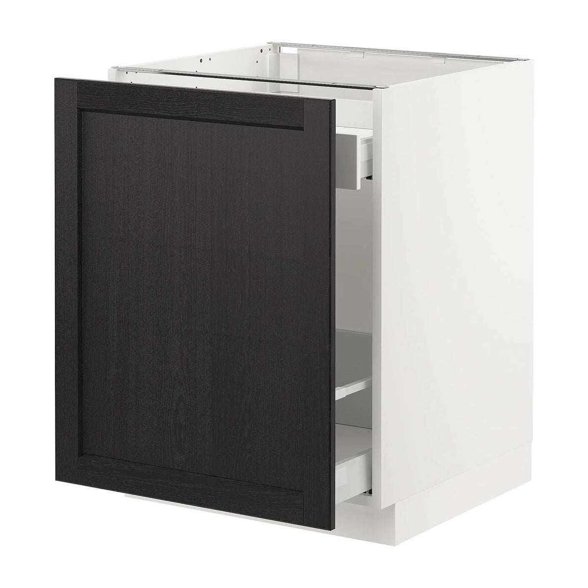 White Base Cabinet with Pull-Out Storage E2567