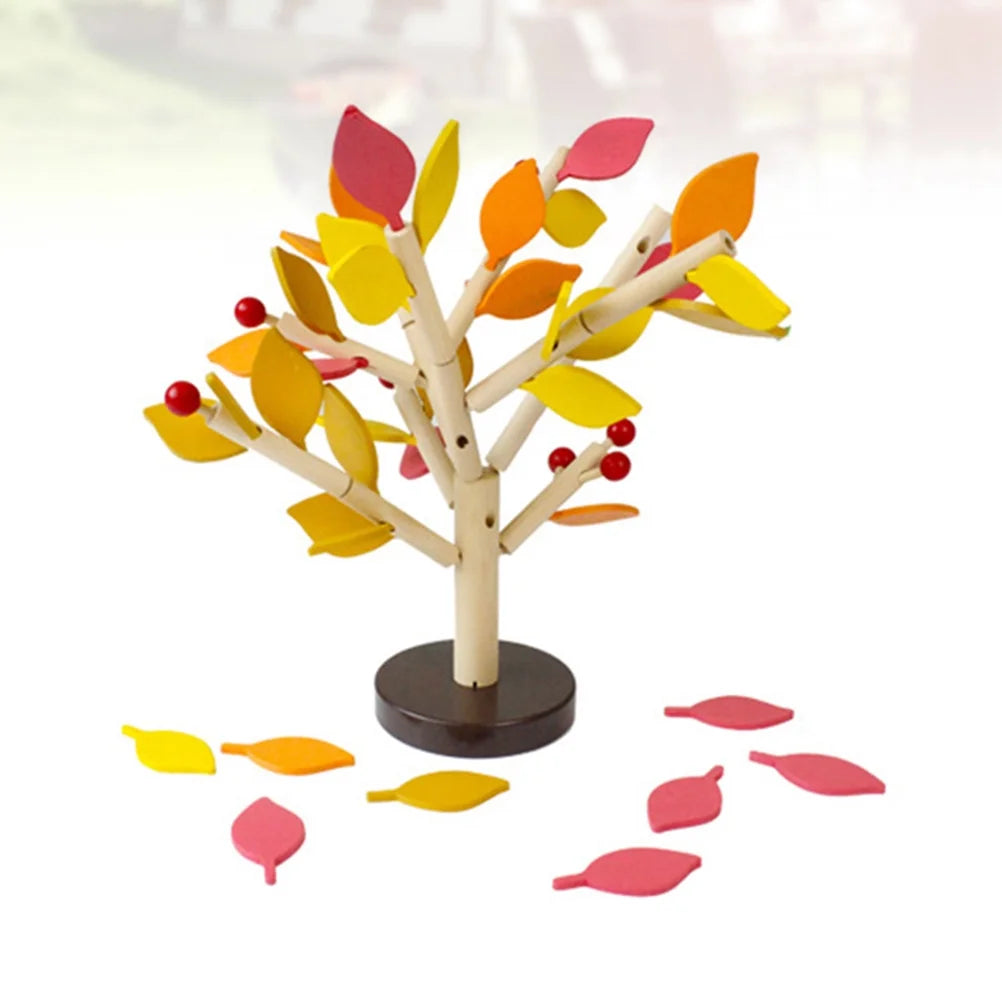 Creative Wooden Tree Blocks Building Toy (Yellow) H47563