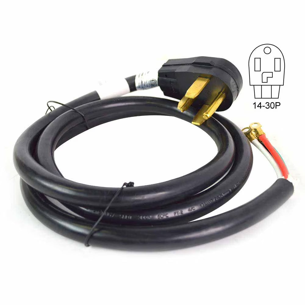 4-Wire 30 Amp Dryer Cord NEMA 14-30P, 6ft W86505