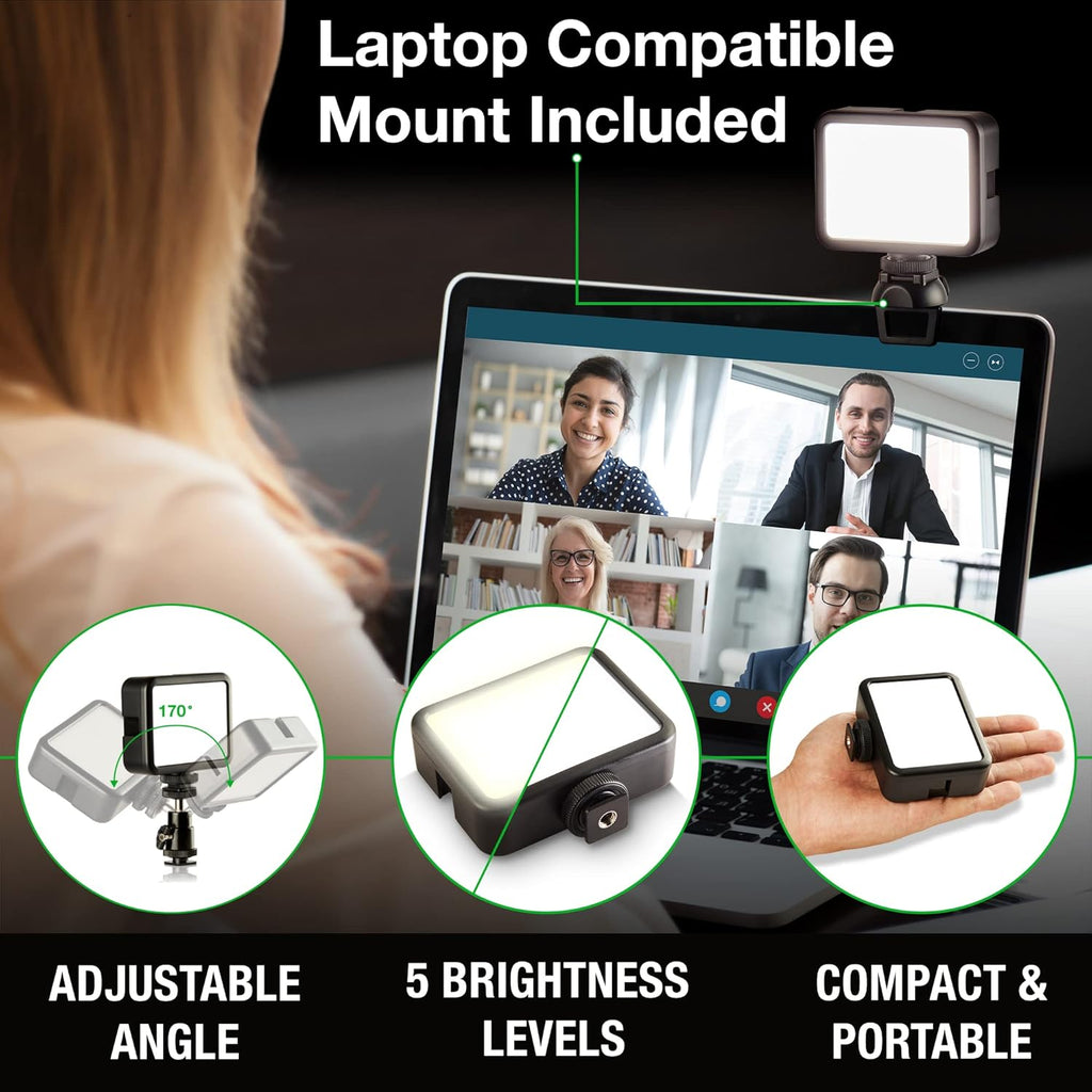 Ultralight LED Video Light Clip On Webcam Light Pack of 2 U113