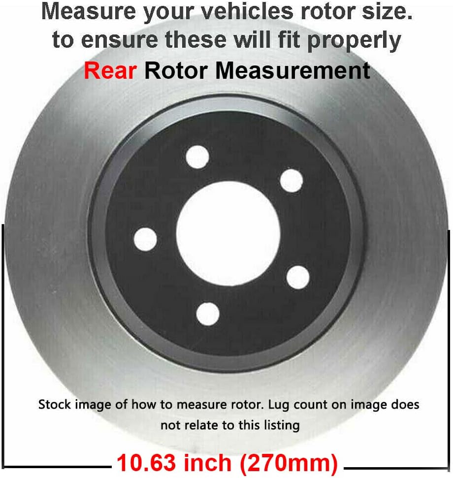10pc Front and Rear Disc Rotor and Brake Pad Set O30009