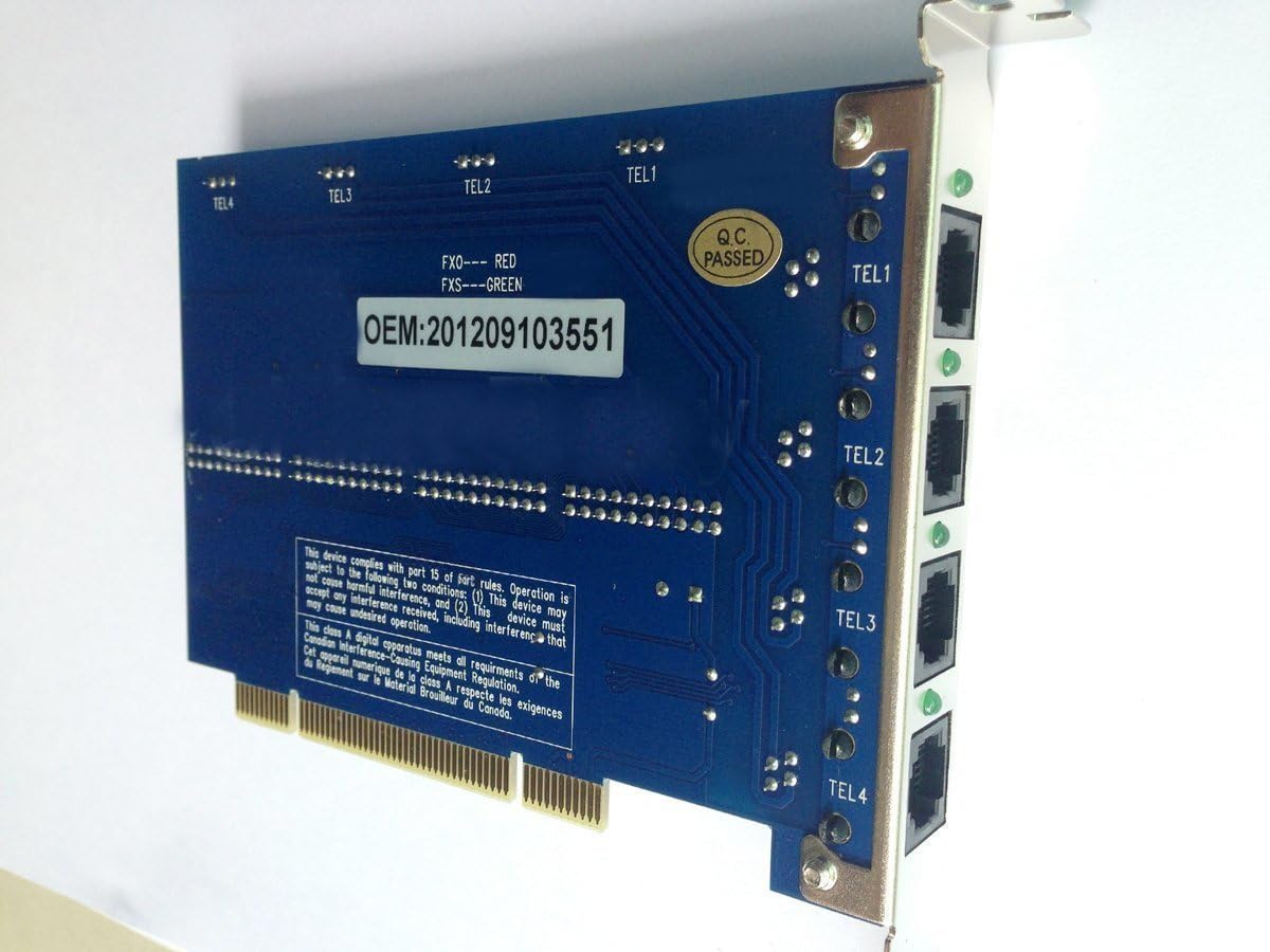 4 FXO Ports Analog Asterisk Card PCI L881