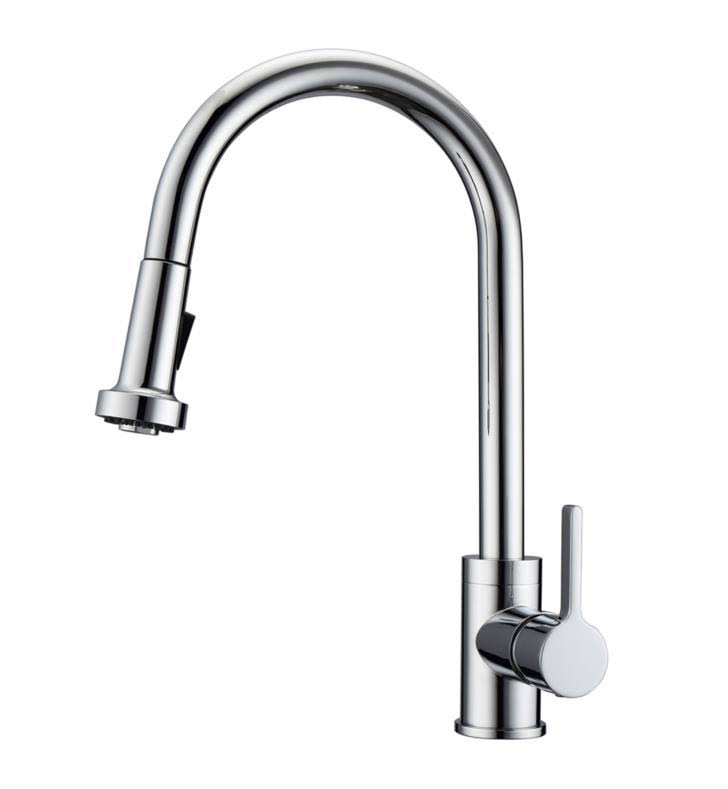 Oil Rubbed Bronze Kitchen Faucet with Pull-Out Spray I325