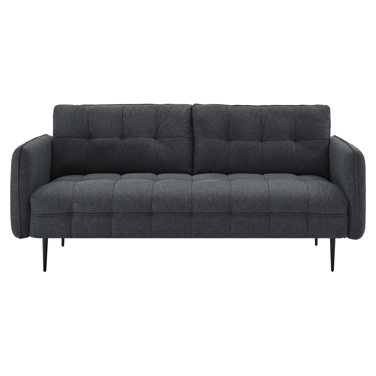 Tufted Fabric Dark Grey Sofa D602197