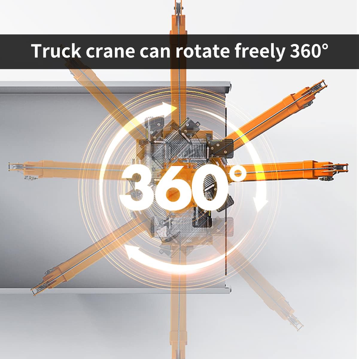 2200lb Folding Truck-Mounted Crane, Painted Steel Pickup Truck Jib Crane B301783