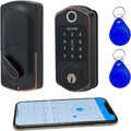 Aged Bronze Smart Deadbolt Lock with Touchscreen Keypad D2946