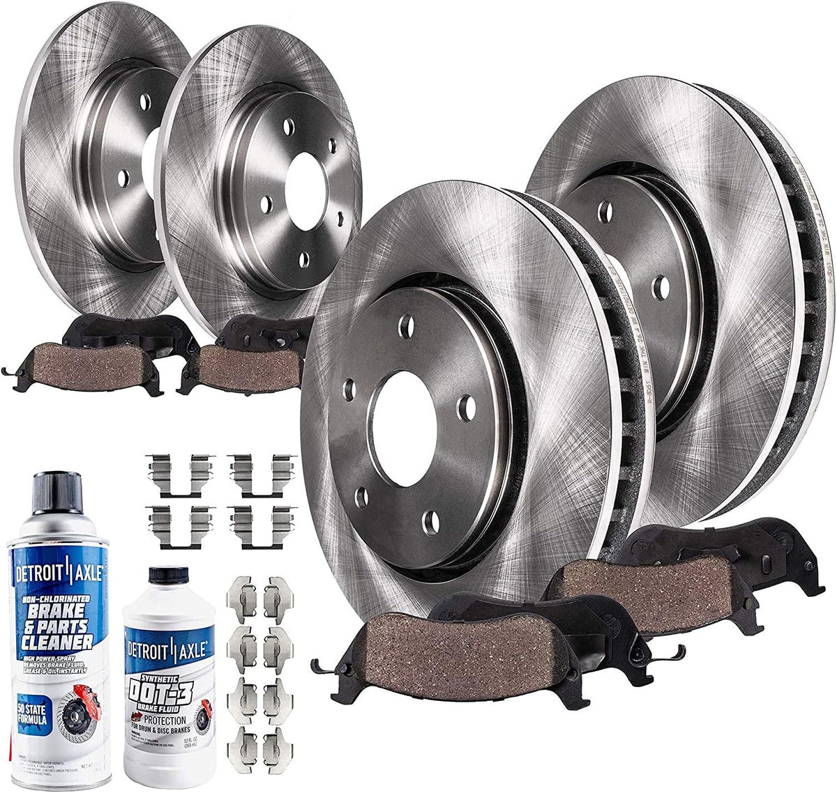10pc Front and Rear Disc Rotor and Brake Pad Set O30009