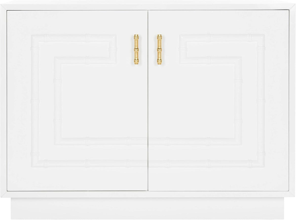 White Lacquer 2-Door Cabinet Y58495