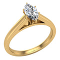 18K Gold Marquise Solitaire Engagement Ring 0.50 Carat GIA Certified U990