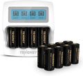 12 Pack Rechargeable Batteries and Charger S316576