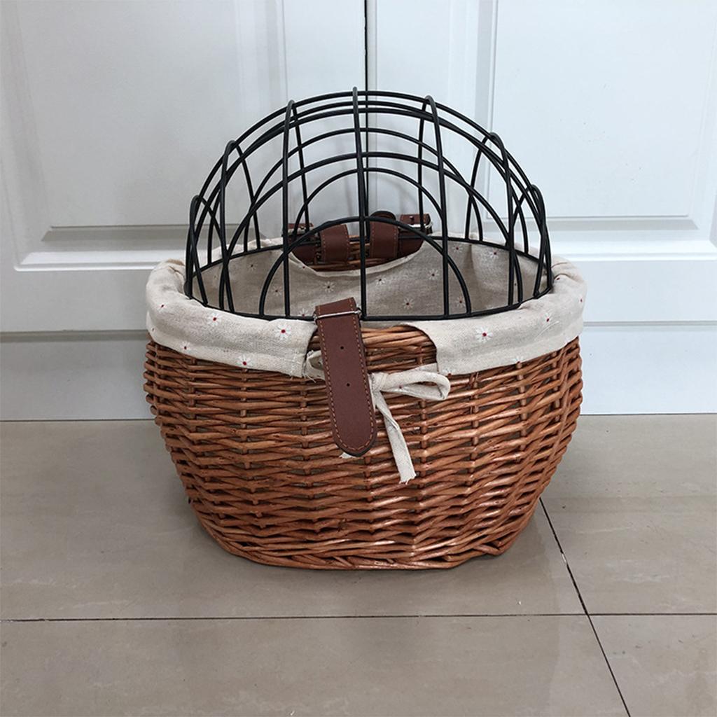 Wicker Front Handlebar Bike Basket R7731