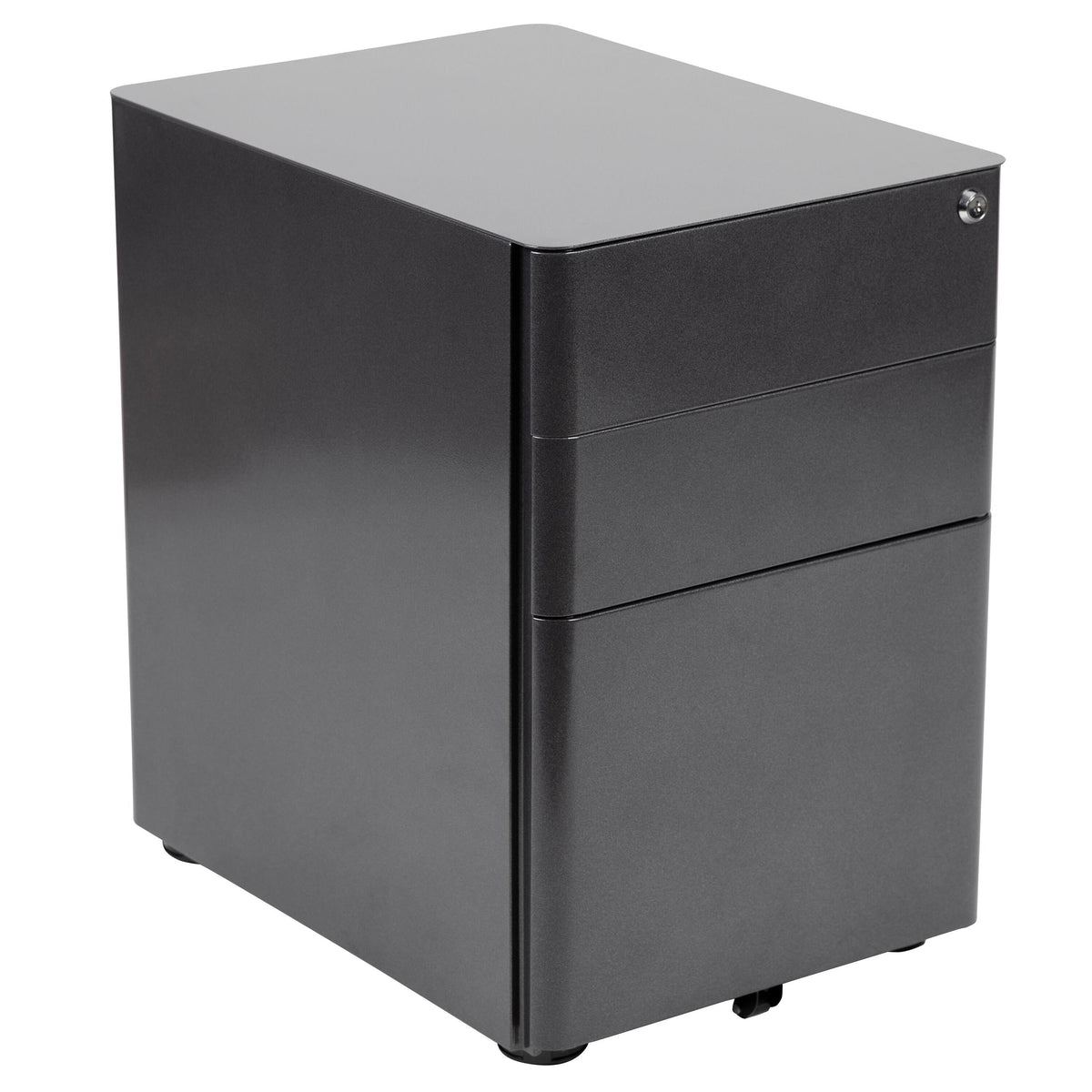 White 3-Drawer Mobile Locking Filing Cabinet M12067