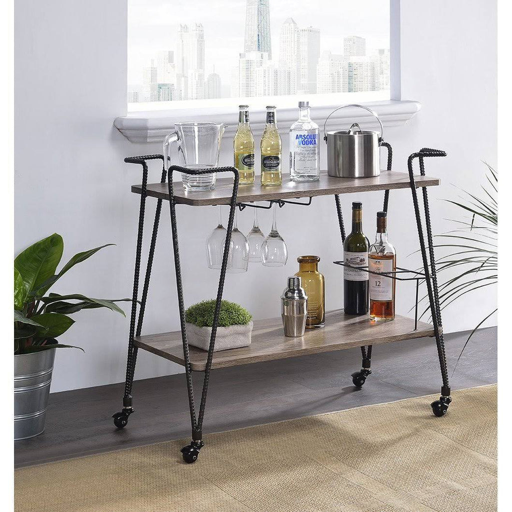 Black Metal Serving Cart C4476