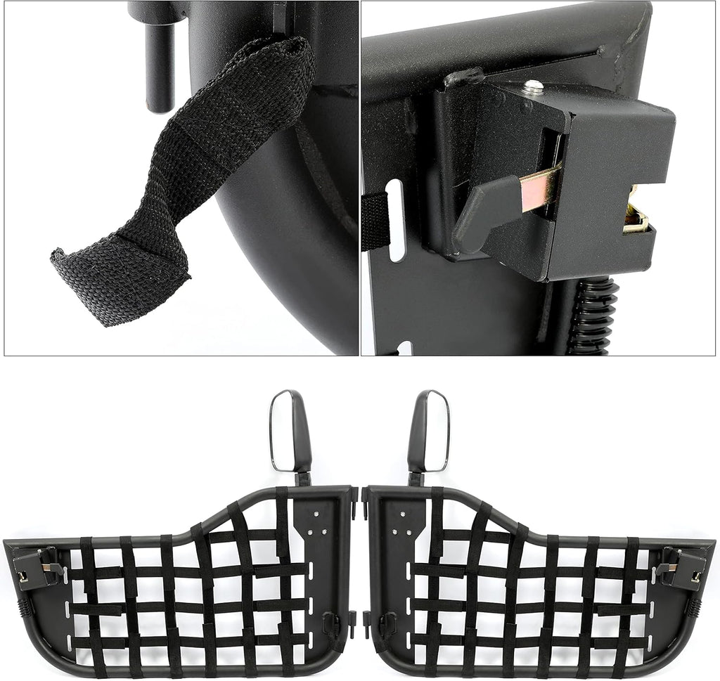 Steel Tubular Trail Door with Side Mirror O97856