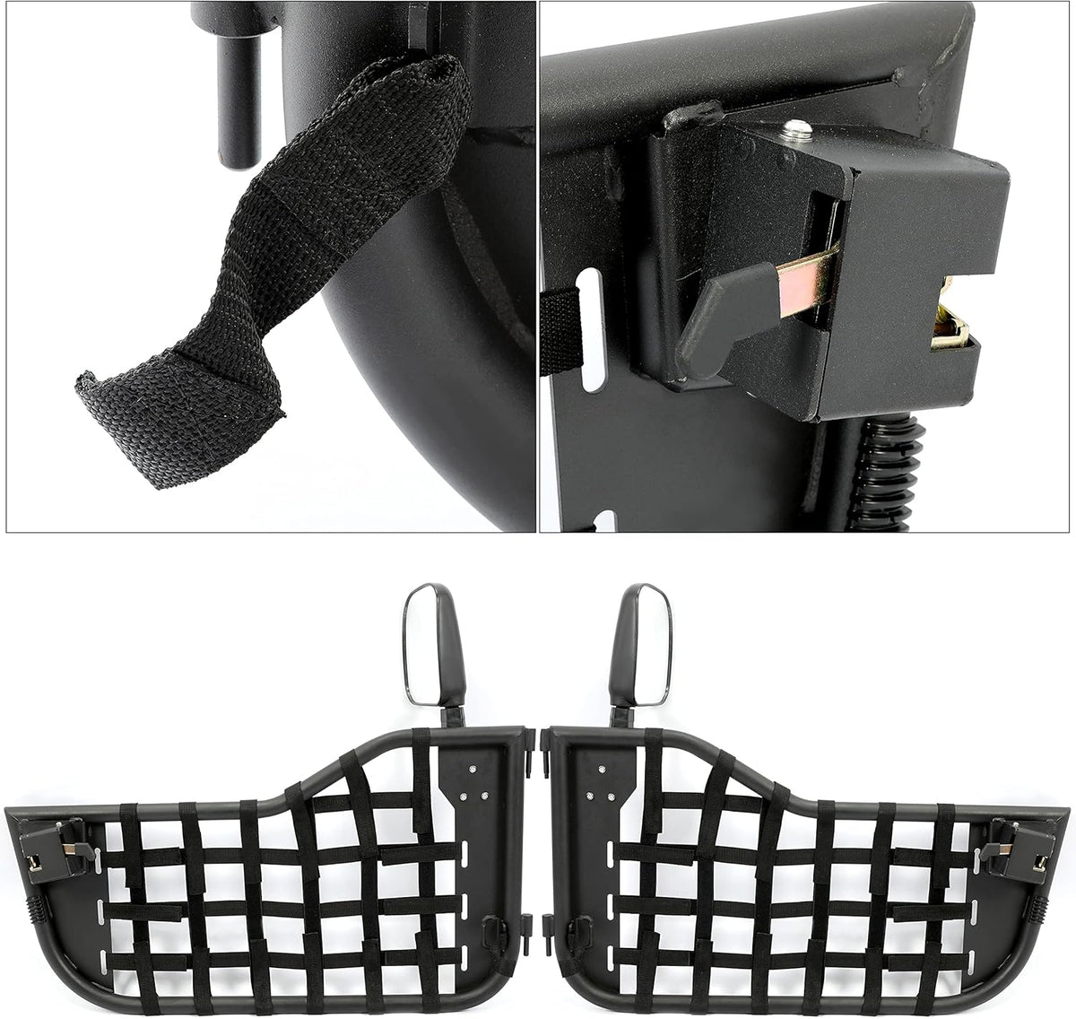 Steel Tubular Trail Door with Side Mirror O97856
