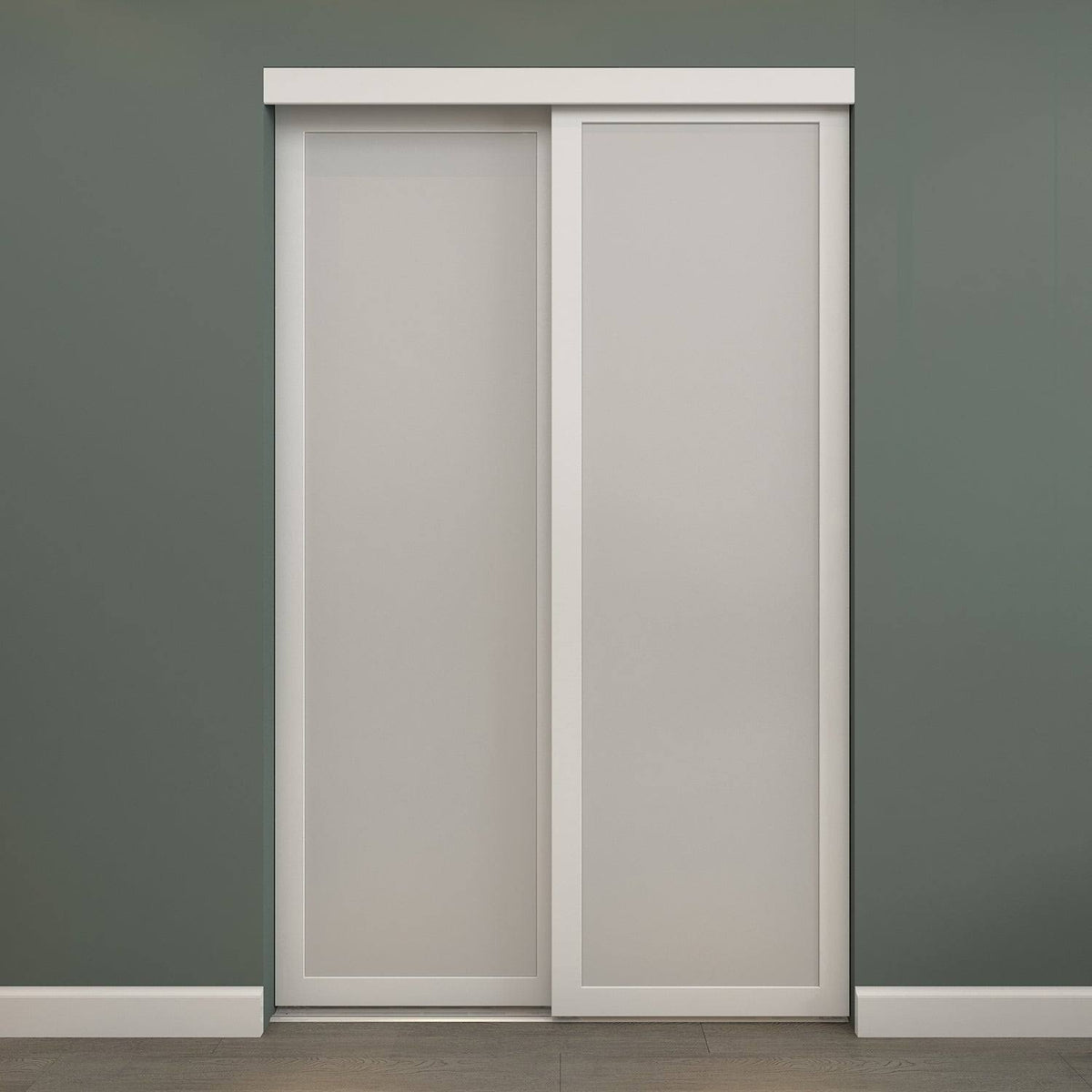 Frosted Sliding Closet Door White 48x22x80.5x22 X6737