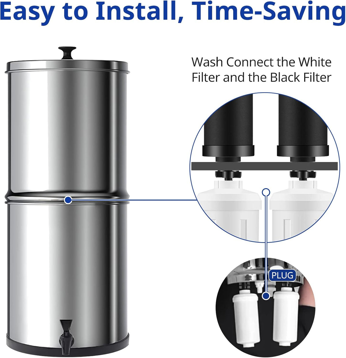 Water Filter Replacement Parts Compatible with Black BB9-2 Filters & PF-2 Fluoride Filters, Pack of 2 P5997