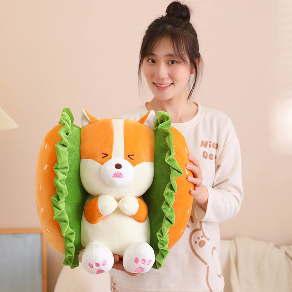 Fuzzy Hamburger Plush Toy J344797