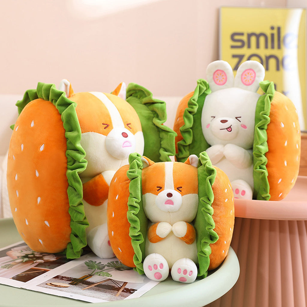 Fuzzy Hamburger Plush Toy J344797